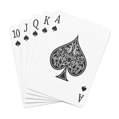 Custom Poker Cards - Personalized deck of playing cards designed for poker games or card playing, featuring customized designs or images