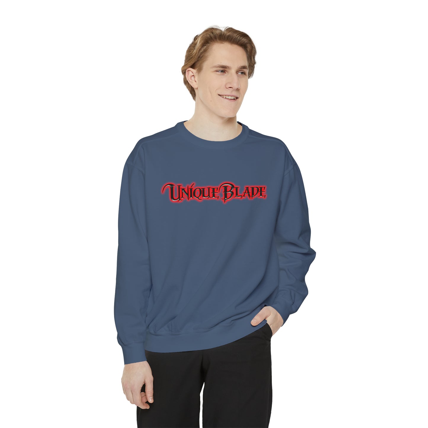 Unisex Garment-Dyed Sweatshirt - Comfortable and versatile sweatshirt suitable for both men and women, featuring a unique garment-dyed finish for a vintage appearance and cozy feel.