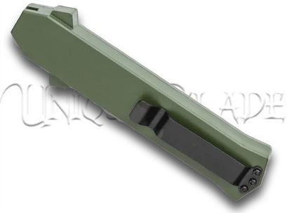 AKC F-16 OD Green OTF Automatic Knife - Bayo Two Tone Plain