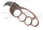 Beat Down Automatic Brass Knuckle Karambit Knife - Merge style and strength with this distinctive brass knuckle karambit, a formidable choice for those who demand both fashion and function.