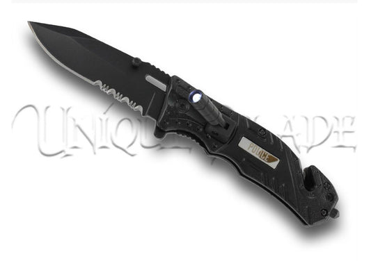 Fatal Defender Police Spring Assist Knife: Equip yourself with precision and reliability using this spring-assisted knife, designed to meet the demands of law enforcement with style and functionality.