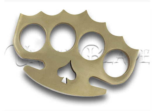 Game Marathon 100% Pure Brass Knuckle Paper Weight Accessory - Level up your workspace with this pure brass knuckle accessory, a durable and unique addition for gamers and collectors alike.