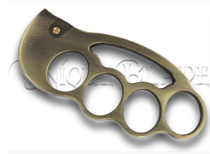 Jab Automatic Brass Knuckle Karambit Knife