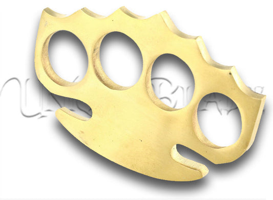 King For A Day 100% Solid Brass Knuckle Duster Novelty Paper Weight - Rule with strength and style using this solid brass knuckle duster, a unique and powerful novelty paperweight for those who appreciate bold accessories.