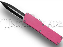 Lightning Pink OTF Automatic Knife - Dagger Two-Tone