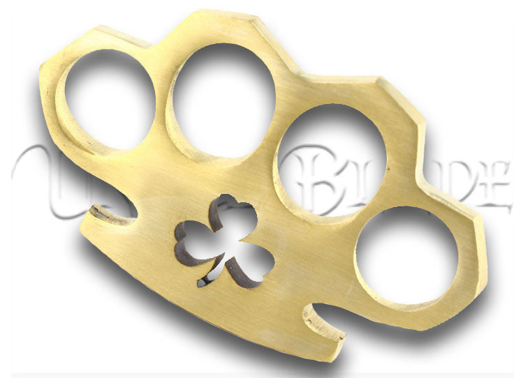 Lucky Punch 100% Pure Brass Knuckle Duster Novelty Paper Weight - Novelty with a Punch - This brass knuckle duster paperweight adds a touch of luck and a hint of novelty to your workspace.