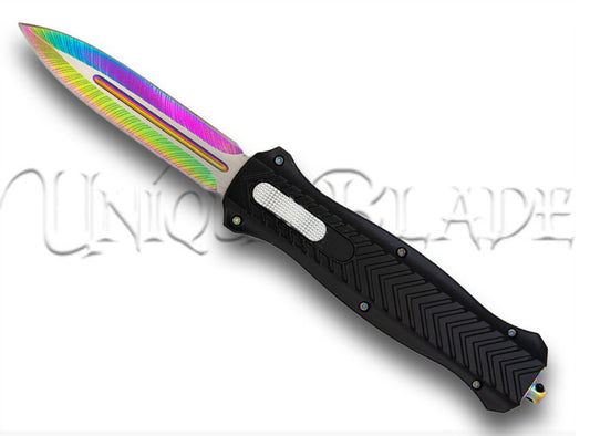 Prismatic Siege Automatic OTF Out the Front Titanium Multicolor Knife