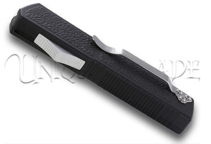 Second Chance Lightning Black Dual Action Serrated Tanto Automatic OTF Knife