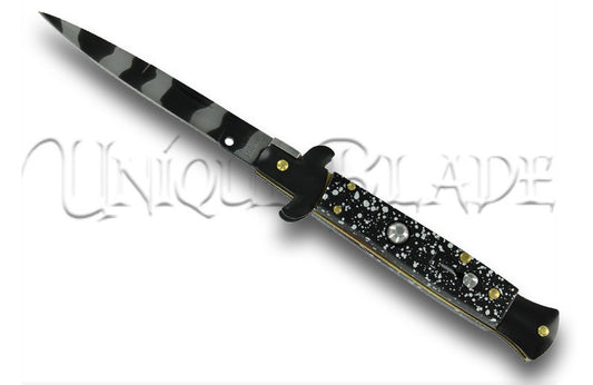 Stiletto Milano Bayonet Blade Tiger Stripe Switchblade