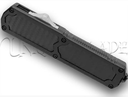 Titan Black OTF Carbon Fiber Automatic Knife - Dagger Black Plain