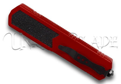 Titan Red OTF Automatic Knife - Tanto Black Serr