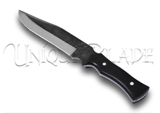 Wild Hog Bowie Outdoor Hunting Knife - Micarta Handle - Conquer the Wild in Style - This outdoor hunting knife with a Micarta handle is your companion for a wild hog adventure, combining durability and elegance.