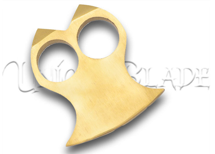 Witches Assistant Two Finger 100% Pure Brass Knuckle Paper Weight Accessory: Add a touch of mystique with this two-finger brass knuckle paperweight accessory, blending strength and style in a unique design.