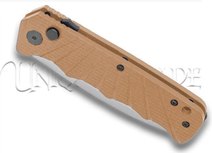 Delta Force Automatic Knife Tan Aluminum -Satin Serrated