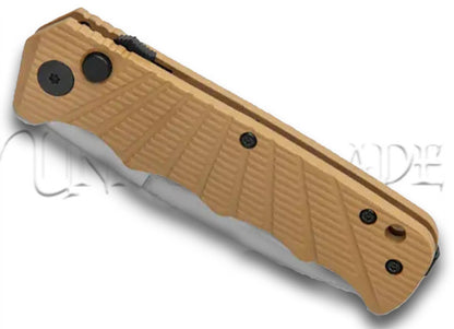 Delta Force Tan Automatic Knife - Satin Plain