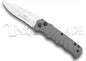 Delta Force Automatic Knife Gray Aluminum - Satin Serrated