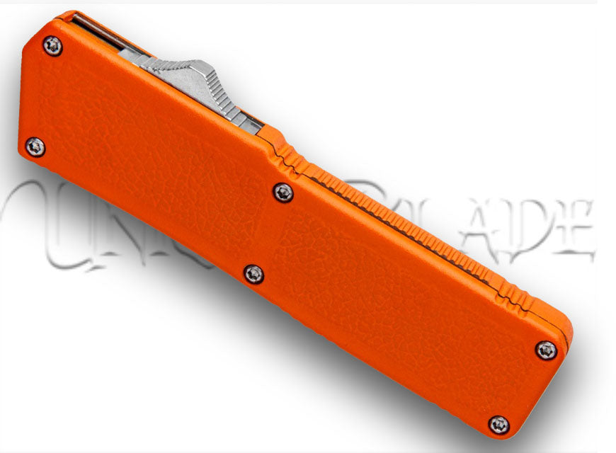 Lightning Orange OTF Automatic Knife - Two-Tone Plain