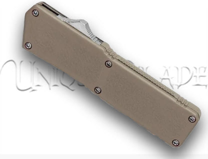 Lightning Tan OTF Automatic Knife - Two-Tone Serrated