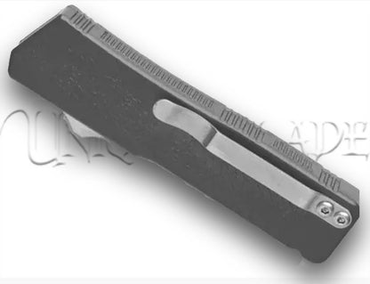 Lightning Gray OTF Automatic Knife - Tanto Two Tone