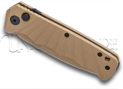 Delta Force Automatic Knife Tan Aluminum - Tan Partially Serrated