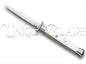 Frank B. 11" Italian Stiletto Swinguard White Automatic Knife - Bayonet - Experience the elegance of Italian design with this 11" stiletto swinguard automatic knife, featuring a white handle and a classic bayonet blade for a perfect blend of style and precision.